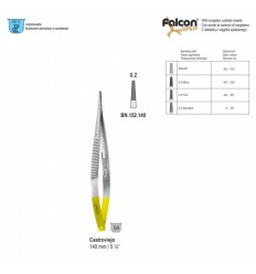 Mikro Castroviejo nåleholder, buet, 14 cm, TC-kæber