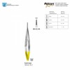 Mikro Castroviejo nåleholder, LIGE, 14 cm, TC-kæber