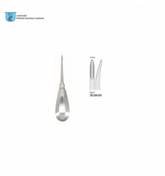 Hylin elevator, lige, bred, 4 mm