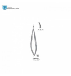 Mikro Castroviejo nåleholder, buet, 14 cm, TC-kæber