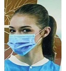 50 stk. Mundbind type IIR, blå, med elastik