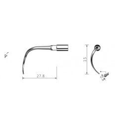 Scalerspids P54R t. EMS-scaler, titanium, 1 stk.