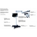 Clear2 Mikroskop luxus udg. kompl. m. stander, Canon-kamerahus, monitor m.m.