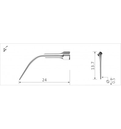 Scalerspids PD3, Periospids, til Satelec Suprasson-scaler, 1 stk.