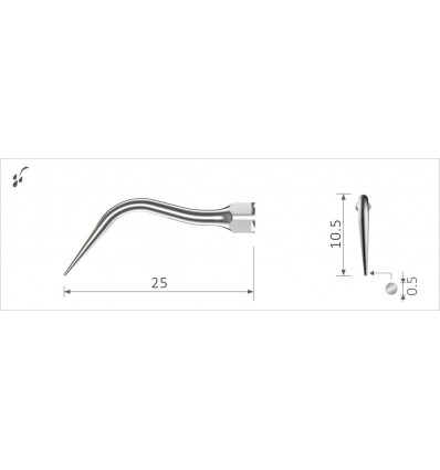 Scalerspids PD4 (10P), Periospids, til Satelec Suprasson-scaler, 1 stk.