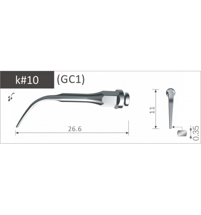 Scalerspids GC1 (10) til Kavo Sonosoft & Piezolux, 1 stk.