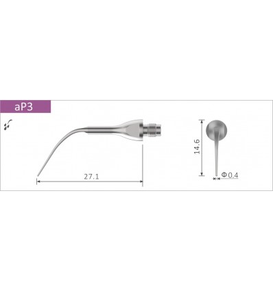 Scalerspids aP3 til Amdent/LM-scaler, 1 stk.