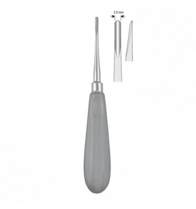 Luxator, lige, 3 mm. bred