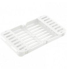 Kassette bakke plast autoklaver-bar hvid 185 x 100 x 20 mm