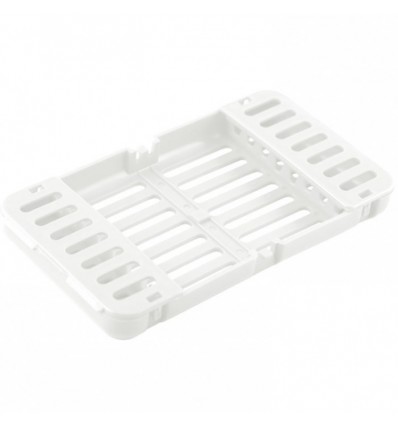 Kassette bakke plast autoklaver-bar hvid 185 x 100 x 20 mm