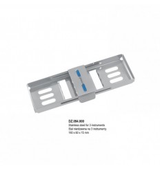 Kassette-bakke til 3 instrumenter 180 x 160 x 15mm, Blå