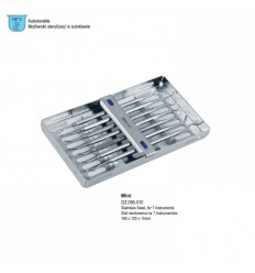 Kassette-bakke til 7 instrumenter 185 x 100 x 15mm, Blå