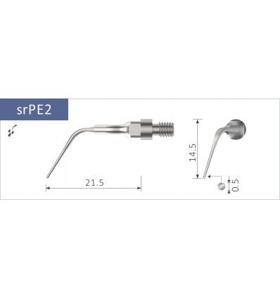 Perio-Scalerspids srPE2 højrevendt t. Sirona