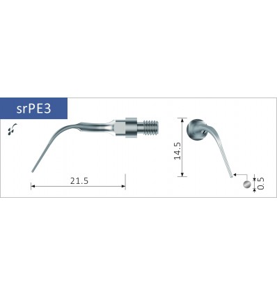 Perio-Scalerspids srPE3 venstre-vendt t. Sirona