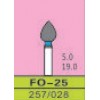 FO-25, ISO 257/028, medium/blå, 10 stk.
