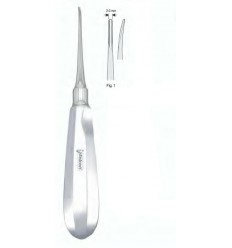 Luxator, lige, 2 mm. bred