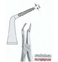 Ekstraktionstang fig. 46L til rødder UK, lange smalle kæber