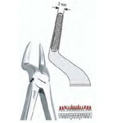 Ekstraktionstang fig. 51A til rødder OK, smalle kæber