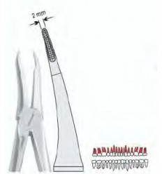 Ekstraktionstang fig. 349 til rødder OK, smalle kæber