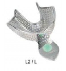 Aftryksske, metal, perforeret, Str. L, Underkæbe, 1 stk.