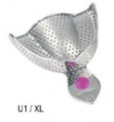 Aftryksske, metal, perforeret, Str. XL, Overkæbe, 1 stk.