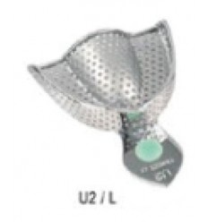 Aftryksske, metal, perforeret, Str. L, Overkæbe, 1 stk.