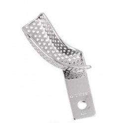 Aftryksske, metal, perforeret, Halv, OK-højre/UK-venstre