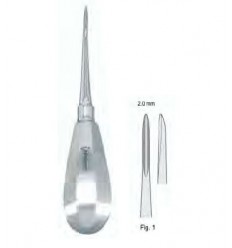 Hylin elevator, lige, bred, 4 mm