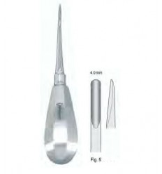 Hylin elevator, lige, bred, 4 mm