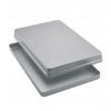 Kassette, standard, alu, bund, glat, 28x18 cm.
