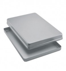 Kassette, standard, alu, bund, 28x18 cm.